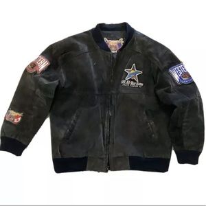 NHL AllStar eastern western Black Leather Jacket L